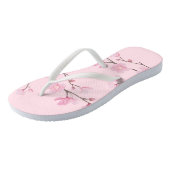 Cherry Blossom - Transparant - Speciaal Teenslippers (Schuin)