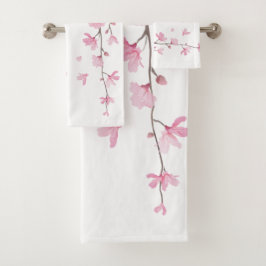 Cherry Blossom - Transparante achtergrond Bad Handdoek
