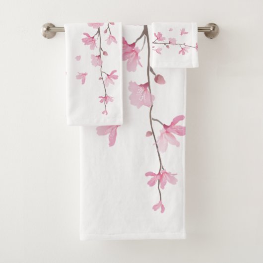 Cherry Blossom - Transparante achtergrond Bad Handdoek (Insitu)