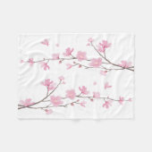 Cherry Blossom - Transparante achtergrond Fleece Deken (Voorkant (Horizontaal))