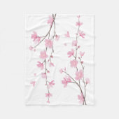 Cherry Blossom - Transparante achtergrond Fleece Deken (Voorkant)