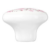 Cherry Blossom - transparante achtergrond Keramische Knop (Zijkant)