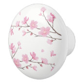 Cherry Blossom - transparante achtergrond Keramische Knop (Rechts)