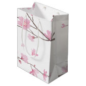 Cherry Blossom - Transparante achtergrond Medium Cadeauzakje (Voorkant Gekanteld)