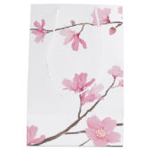 Cherry Blossom - Transparante achtergrond Medium Cadeauzakje (Achterkant)