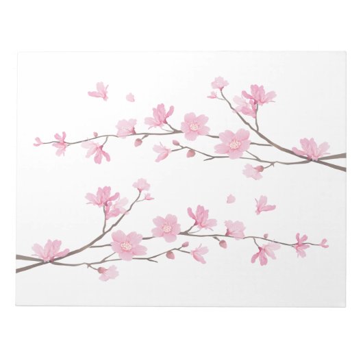 Cherry Blossom - transparante achtergrond Notitieblok (Voorkant)