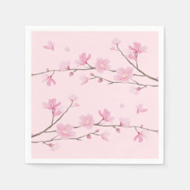 Cherry Blossom - transparante achtergrond Servetten