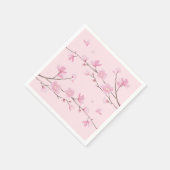 Cherry Blossom - transparante achtergrond Servetten (Hoek)