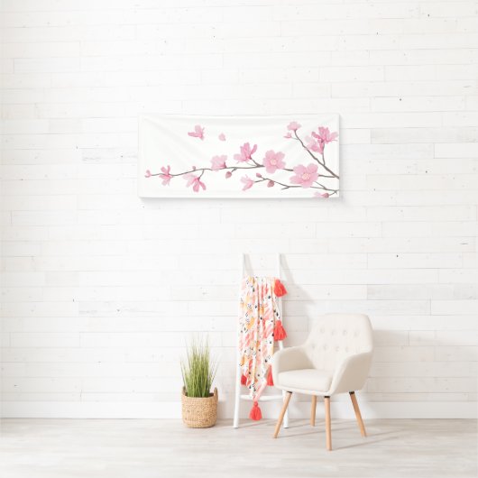 Cherry Blossom - Transparante achtergrond Spandoek (Insitu)