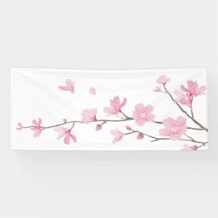 Cherry Blossom - Transparante achtergrond Spandoek