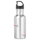 Cherry Blossom - transparante achtergrond Waterfles (Achterkant)