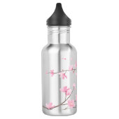 Cherry Blossom - transparante achtergrond Waterfles (Links)