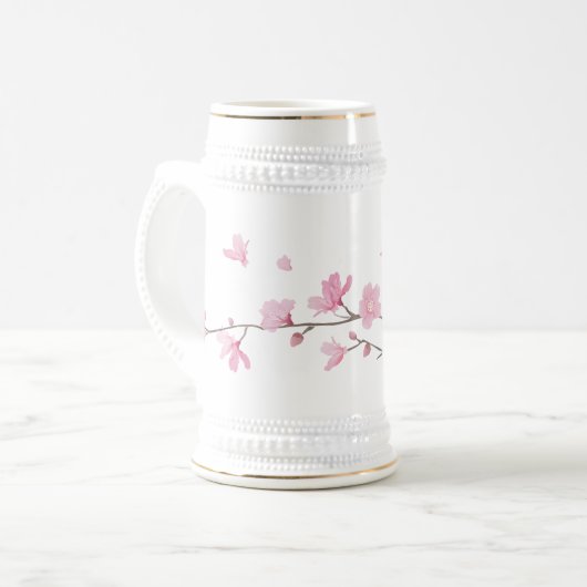Cherry Blossom - Transparent-Background Bierpul (Voorkant links)