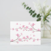 Cherry Blossom - Transparent-Background Briefkaart (Staand voorkant)