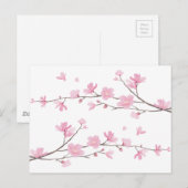 Cherry Blossom - Transparent-Background Briefkaart (Voorkant / Achterkant)