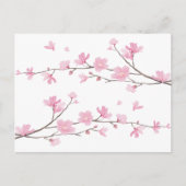 Cherry Blossom - Transparent-Background Briefkaart (Voorkant)
