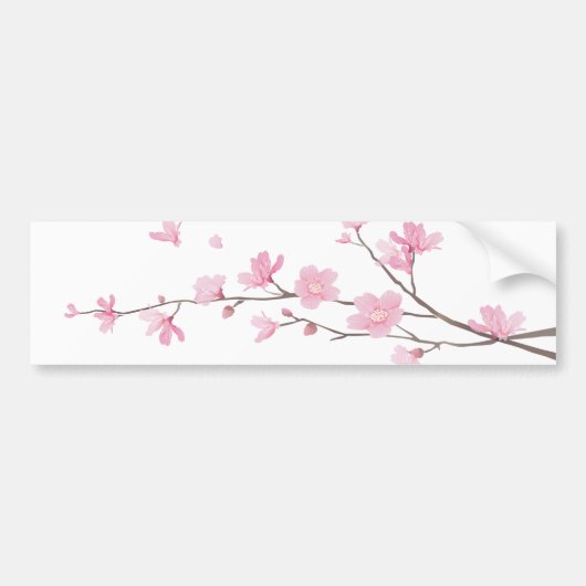Cherry Blossom - Transparent-Background Bumpersticker (Voorkant)