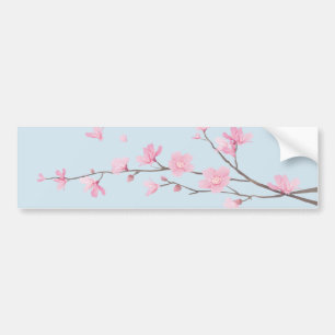 Cherry Blossom - Transparent-Background Bumpersticker