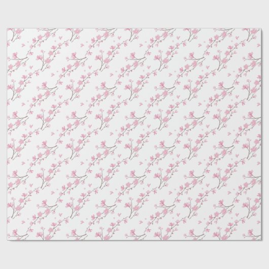 Cherry Blossom - Transparent-Background Cadeaupapier (Vlak)