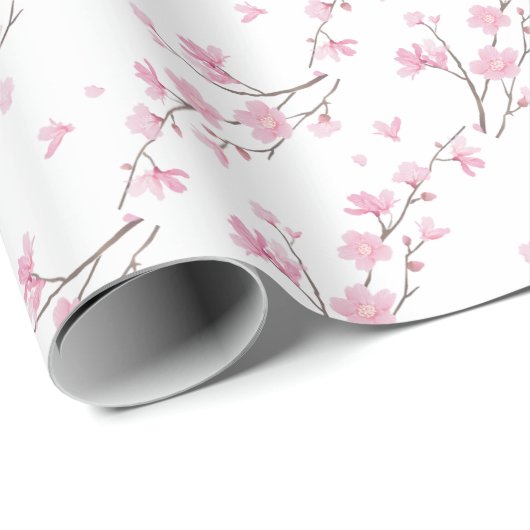 Cherry Blossom - Transparent-Background Cadeaupapier (Rol Hoek)