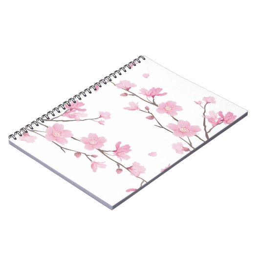Cherry Blossom - Transparent-Background Notitieboek (Linkerzijde)