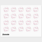 Cherry Blossom - Transparent-Background Ronde Sticker (Vel)