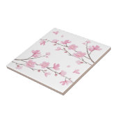 Cherry Blossom - Transparent-Background Tegeltje (Zijkant)