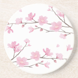 Cherry Blossom - Transparent-Background Zandsteen Onderzetter