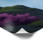 Cherry Blossom Tree Above Waterfalls Perfect Poster (Hoek)
