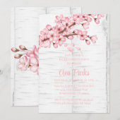 Cherry Blossom Tree Bark Bachelorette Party Kaart (Voorkant / Achterkant)