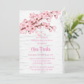 Cherry Blossom Tree Bark Bruidsmeisjes Luncheon Kaart (Staand voorkant)