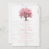 Cherry Blossom Tree Bark Engagement Party Kaart (Voorkant)