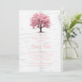 Cherry Blossom Tree Bark Engagement Party Kaart (Staand voorkant)