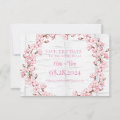 Cherry Blossom Tree Bark Save the Date Kaart (Voorkant)