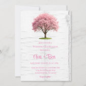 Cherry Blossom Tree Bark Wedding Celebration Kaart (Voorkant)