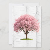 Cherry Blossom Tree Bark Wedding Celebration Kaart (Achterkant)