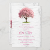Cherry Blossom Tree Bark Wedding Celebration Kaart (Voorkant / Achterkant)