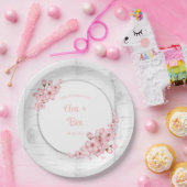 Cherry Blossom Tree Bark Wedding Papieren Bordje (Feest)