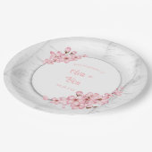 Cherry Blossom Tree Bark Wedding Papieren Bordje (Gekanteld)