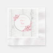 Cherry Blossom Tree Bark Wedding Servet (Voorkant)