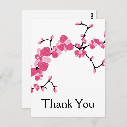 Cherry Blossom Tree Branch Hartelijk dank voor Bri Briefkaart (Voorkant / Achterkant)