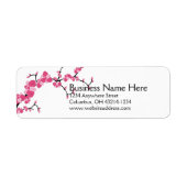Cherry Blossom Tree Branch Retouradres Labels 2 (Voorkant)