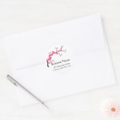 Cherry Blossom Tree Branch Ronde Adresetiketten Ronde Sticker (Envelop)