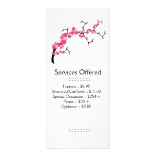 Cherry Blossom Tree Branch Services Rack Card Reclamekaart