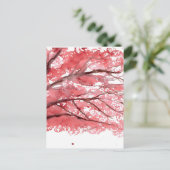 Cherry blossom tree briefkaart (Staand voorkant)