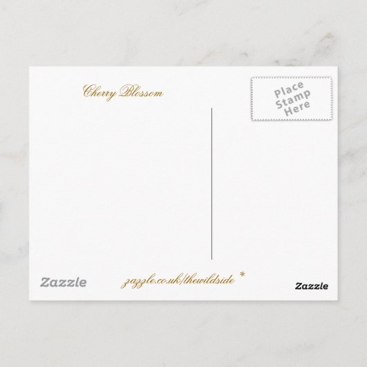 CHERRY BLOSSOM TREE BRIEFKAART (Achterkant)