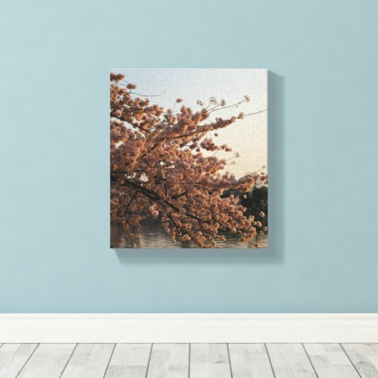 Cherry Blossom Tree Canvas Afdruk (Insitu (Houten vloer))