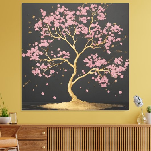 Cherry Blossom Tree Canvas Afdruk (Insitu (Woonkamer))