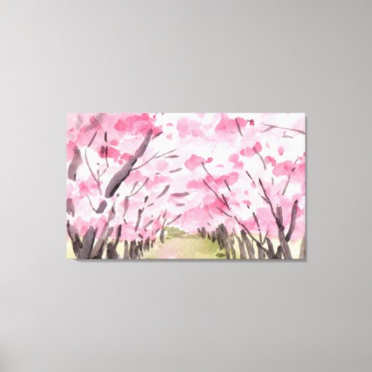 Cherry Blossom Tree Concept Wall Art Canvas Afdruk (Voorkant)