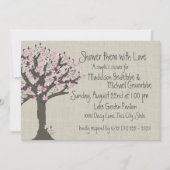 Cherry Blossom Tree Couples Douche Kaart (Voorkant)